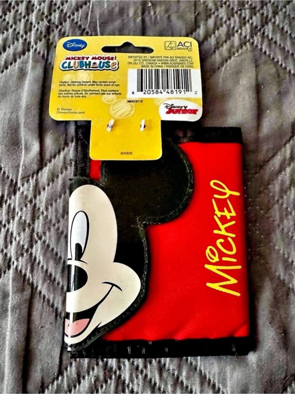 Disney Mickey Mouse Clubhouse Red & Black Wallet NWT
